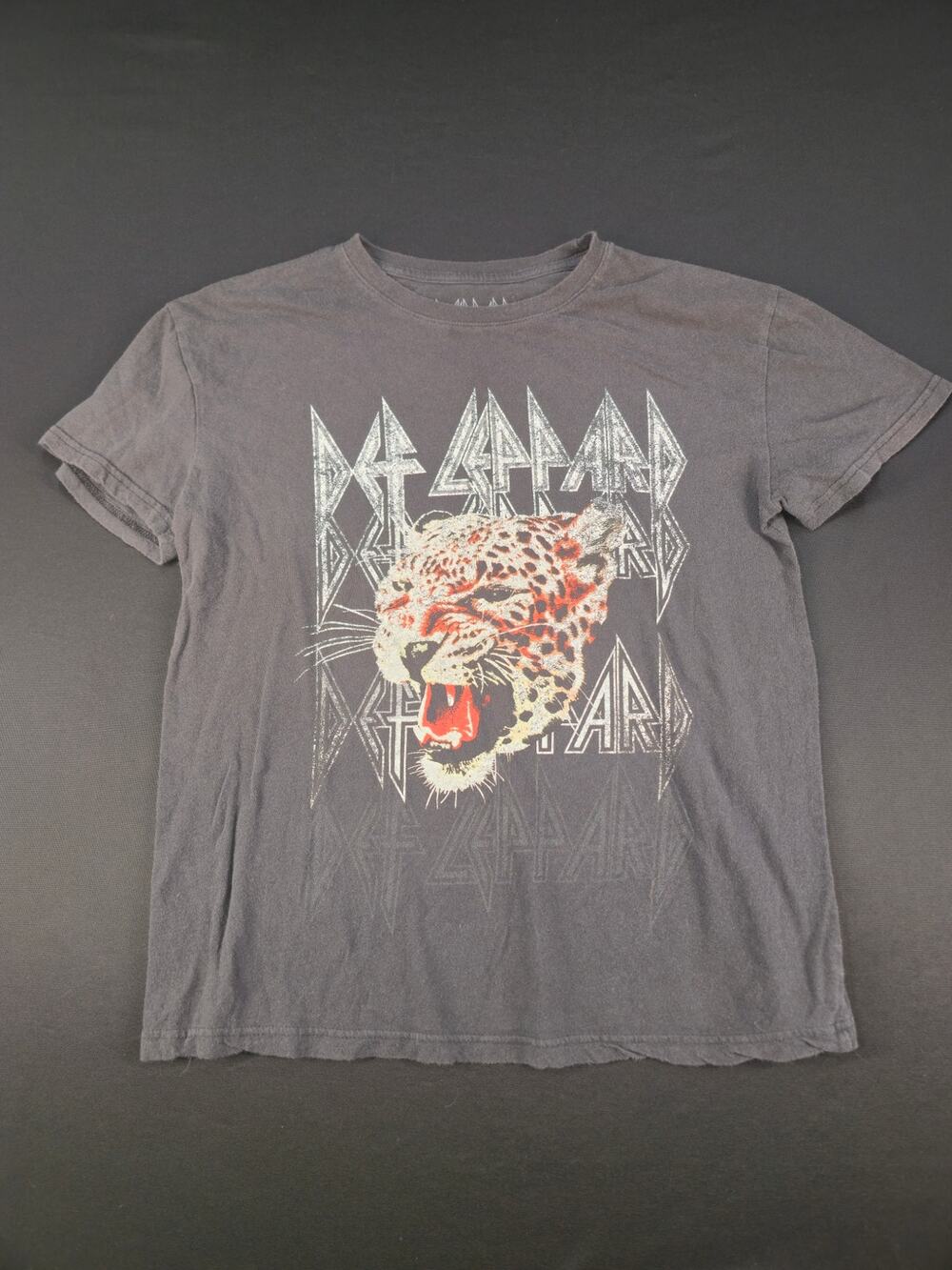 Def Leppard Leopard Graphic Band T Shirt Black Size Large Rock‎ Metal 2021